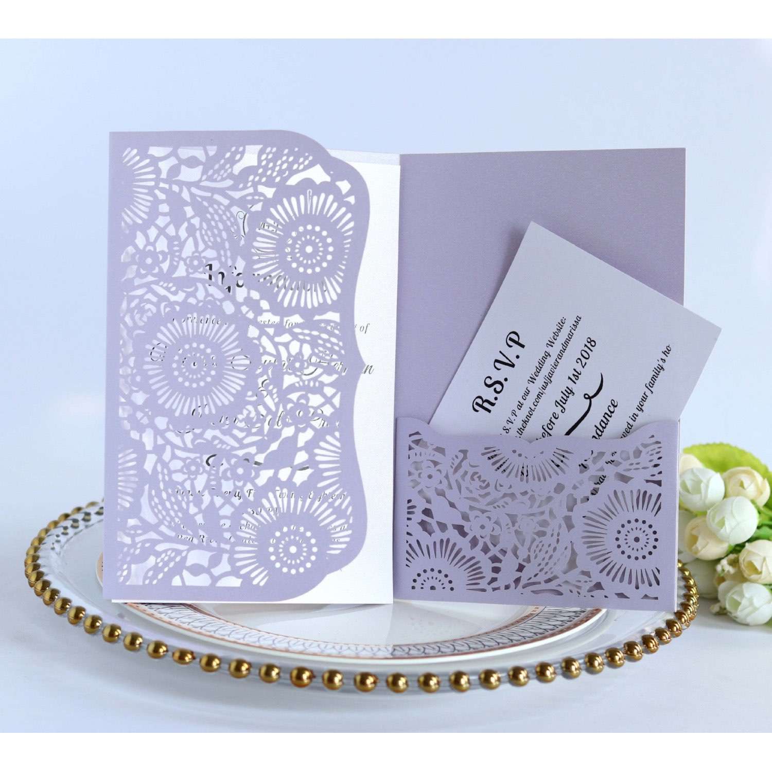 Business Invitation Card Laser Pocket Invitation Wedding Invitation
